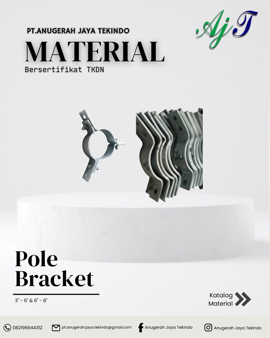 Pole Bracket — 3"–6" & 6"–8" HDG